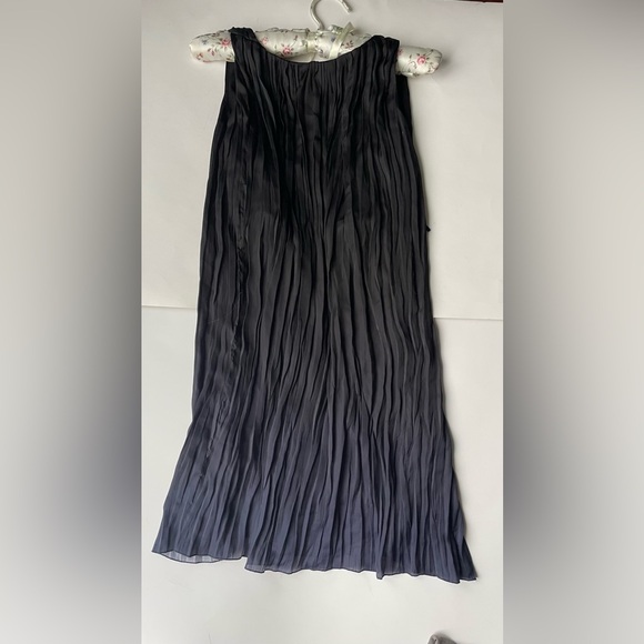 Mango Sleeveless Mini Dress Black to Navy Ombré Pleated Shift Dress Size S - Picture 5 of 8